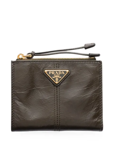 Prada small leather wallet Green 1ML0502CYR