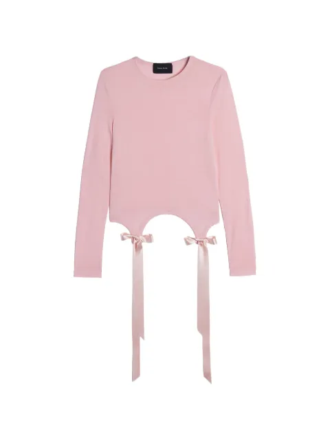 Simone Rocha bow-detail long-sleeve T-shirt Pink 53130571SOFTPINK