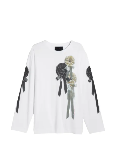 Simone Rocha rosette-print long-sleeve T-shirt White 5194P71W0569WHITE