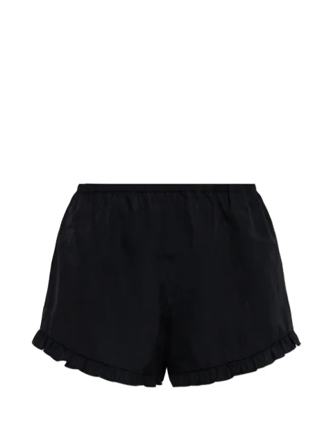 Hunza G Frill Mini shorts Black FRILLMINISHORTCOTTONPOPLIN