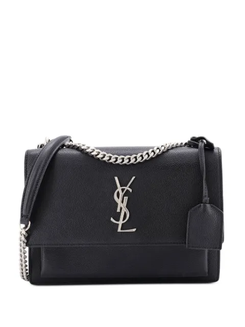Saint Laurent Pre-Owned Sunset Leather Medium crossbody bag Black ZRES2TYDAM07GIVH