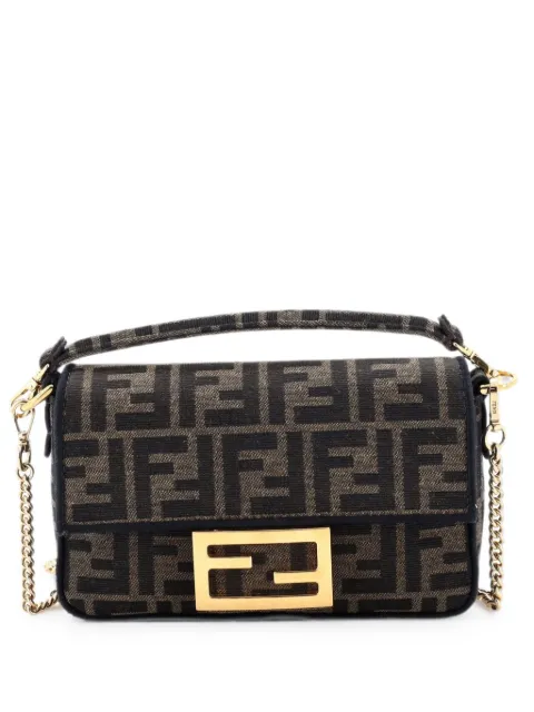 Fendi Pre-Owned Baguette NM Bag Zucca Canvas Mini crossbody bag Brown BD5INQMU2OU7CUZ5