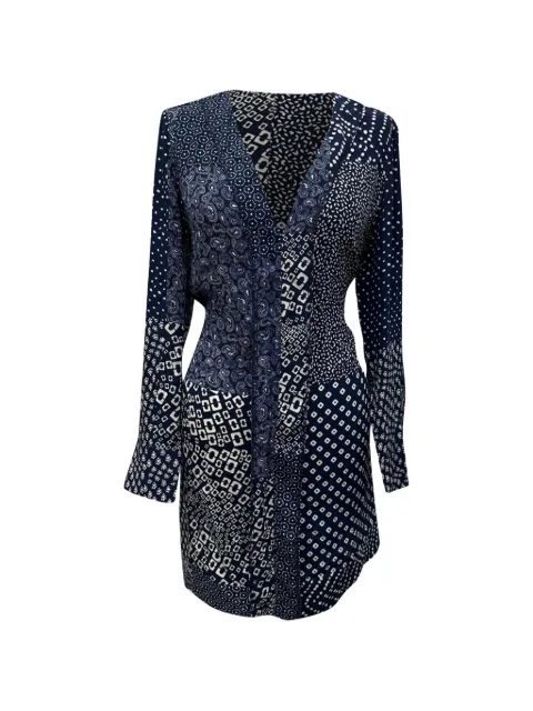 Diane Von Furstenberg Vintage 2010s Reid patchwork-print dress Blue HNPUGBCL755196W