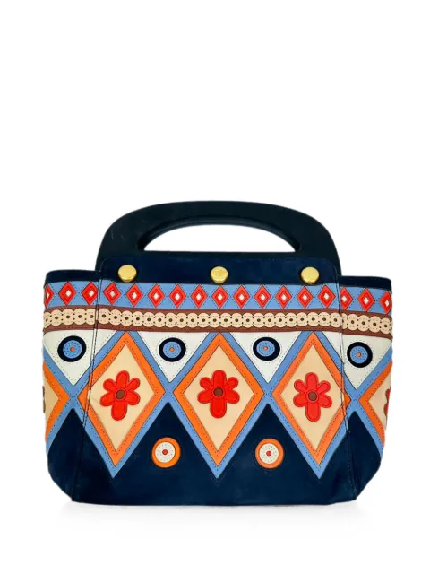 Tory Burch 2017 Appliqué Bermuda tote bag Blue HNPUGBBA755205W