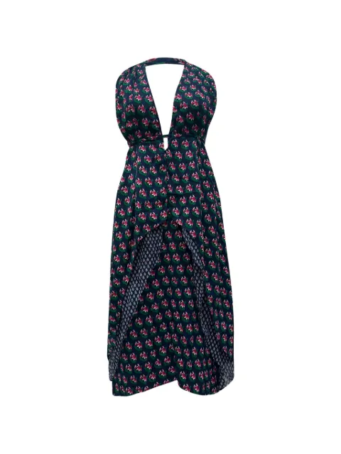 Diane Von Furstenberg Vintage Zen Leyland halter-neck mini dress Blue HNPUGBCL755195W