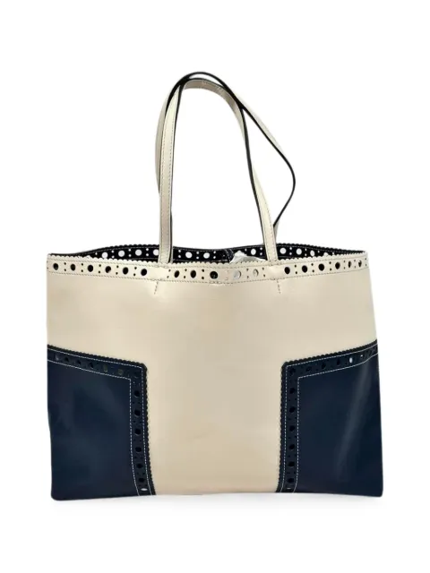 Tory Burch 2010s Brogue leather tote bag Neutrals HNPUGBBA755214W