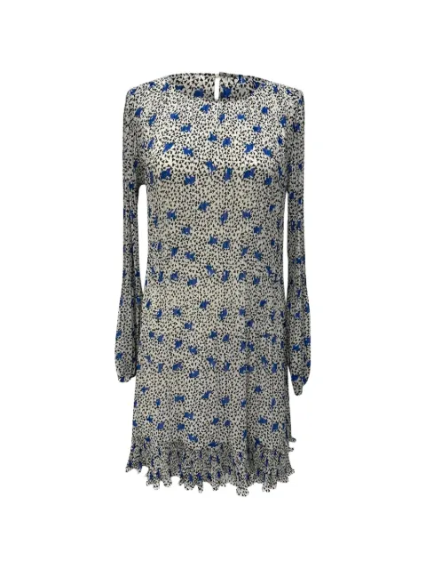 Maje printed pleated mini dress White HNPUGBCL755190W