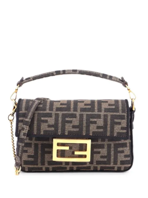 Fendi Pre-Owned Baguette NM Bag Zucca Canvas Mini crossbody bag Brown 4SQ4DLINCHBFOB3V