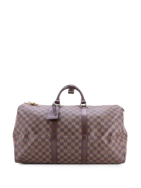 Louis Vuitton Pre-Owned Keepall Bag Damier 50 travel bag Brown 4NX327TYJHKFD8C5