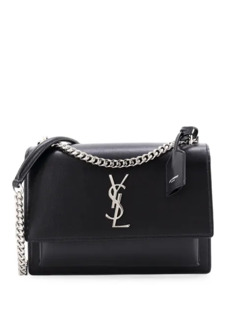 Saint Laurent Pre-Owned Sunset Leather Medium crossbody bag Black 1O2Z8540FRPGUNOF