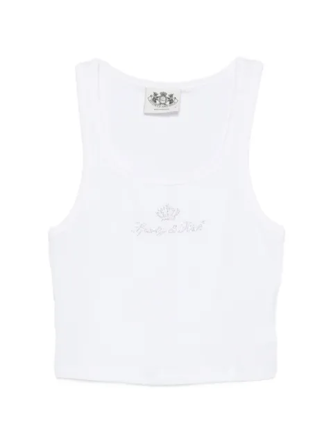 Sporty & Rich x Juicy Couture rhinestone-embellished ribbed tank top White TO116716689WH