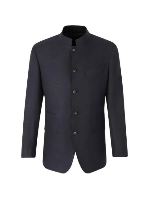 Atelier Munro Nehru-collar button-up jacket Blue EF042