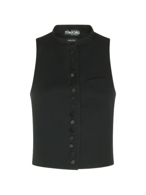 TOM FORD button-up wool top Black WA0050FAX1667