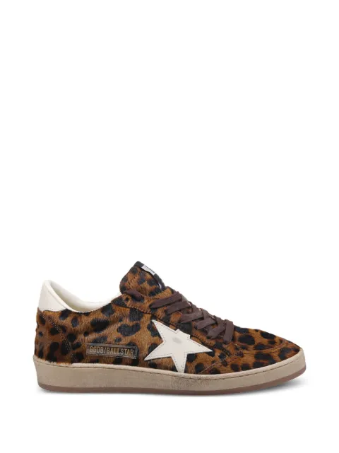 Golden Goose Ball Star leopard-print sneakers Brown GWF00117F008703