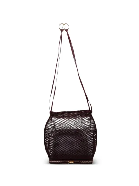 Alaïa mesh zip-fastening shoulder bag Brown AA1L2029I230