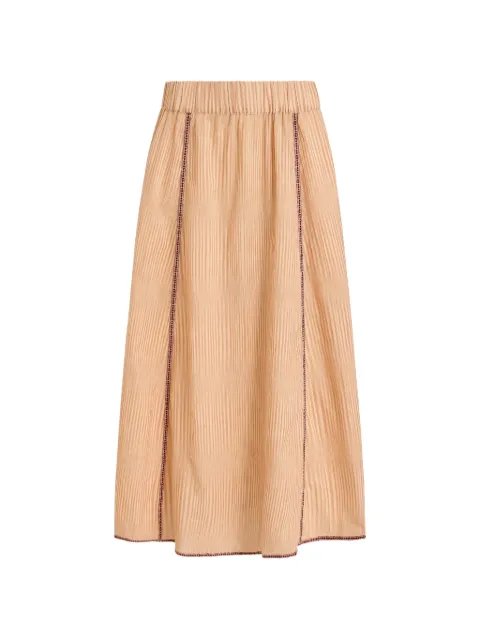 Marie Oliver Dania embroidered maxi skirt Orange 391C374
