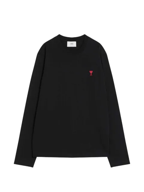 AMI Paris Ami de Coeur long-sleeve T-shirt Black BFUTS235U724