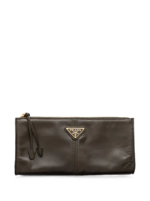 Prada leather pouch Green 1MB0512CYR