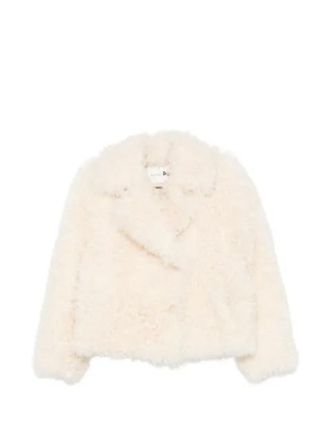 Manzoni 24 curly-shearling notch-lapel coat Neutrals 26M1743MGEL8