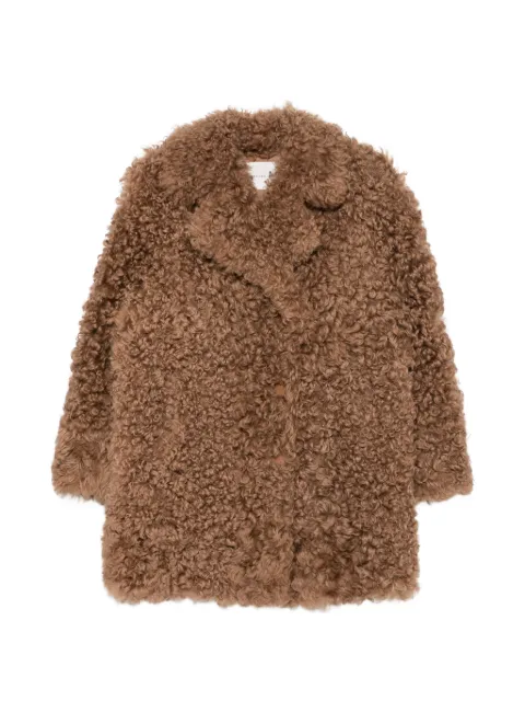 Manzoni 24 curly-shearling coat Brown 26M1743MGEL8