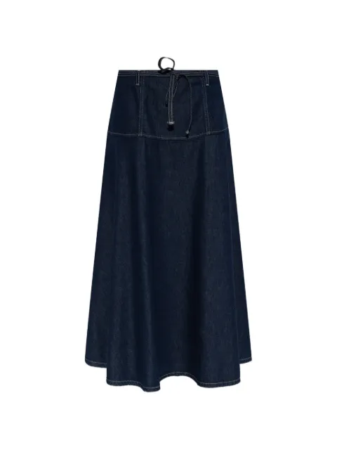SAMSOE SAMSOE Satilly drawstring-fastening midi skirt Blue F26200014