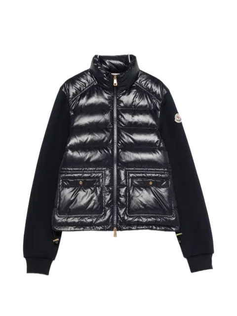 Moncler logo-patch zip-up jacket Blue L20938G0001789BG6
