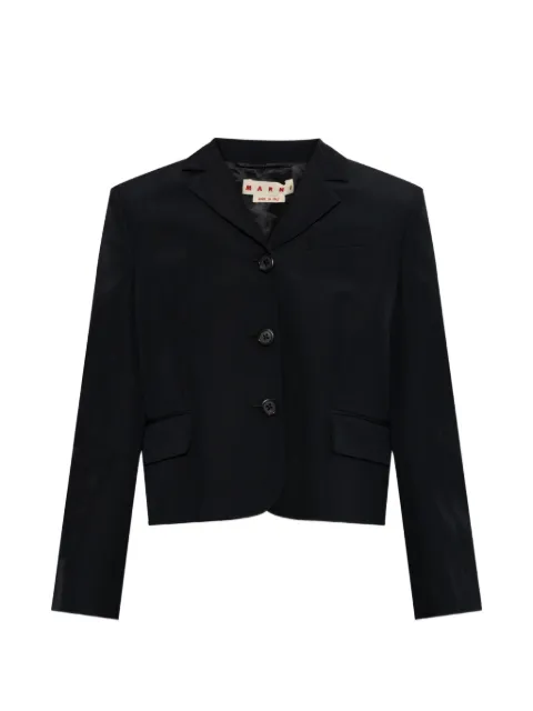 Marni single-vent cropped blazer Black GIMA0334U1UTWA55