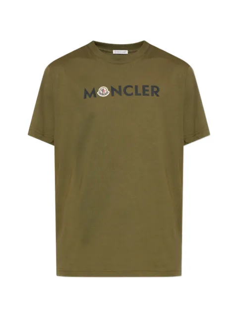 Moncler logo cotton T-shirt Green L20918C0005189B8Q