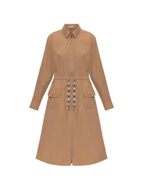 Moncler drawstring-waist zip-up midi dress Neutrals L20932G00018599MW