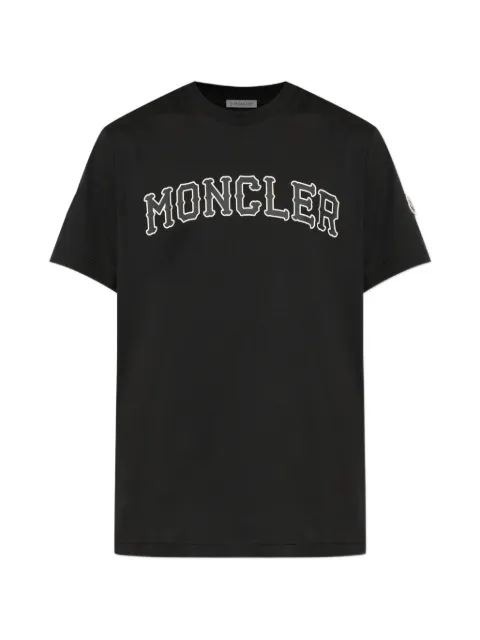 Moncler logo-print T-shirt Black L20918C0001889B8U