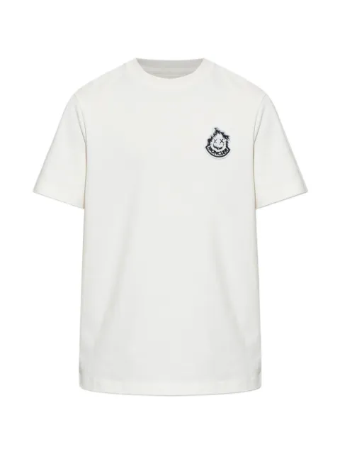 Moncler logo-print cotton T-shirt Neutrals L20918C0002189AUG