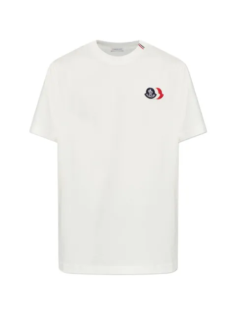 Moncler logo-patch short-sleeve T-shirt White L20918C0004089B8Q