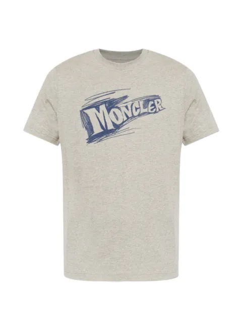 Moncler logo-print T-shirt Grey L20918C0002389B8U