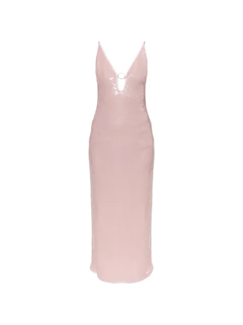 Oséree sequin-embellished ring-detail maxi dress Pink ALF268SEQUINS