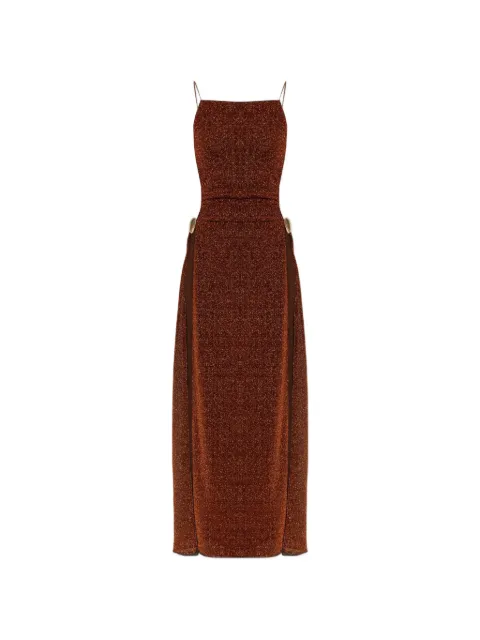 Oséree shell-embellished maxi dress Brown SDF268LUREX