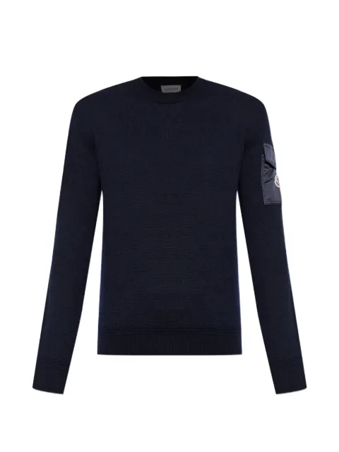 Moncler logo-patch pocket-detail sweater Blue L20919C00001M1131