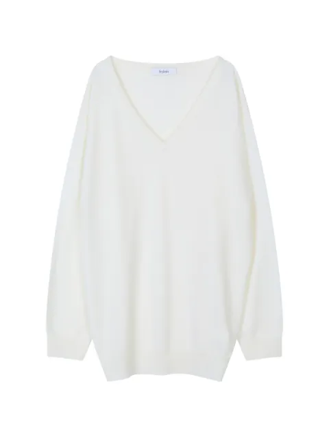 Stylein V-neck drop-shoulder sweater Neutrals HERAMIRA
