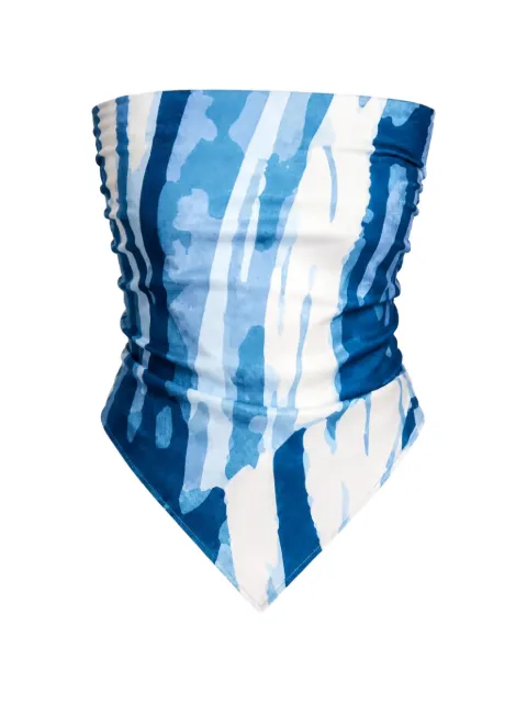 DIARRABLU abstract-print top Blue TSCA0LOA08
