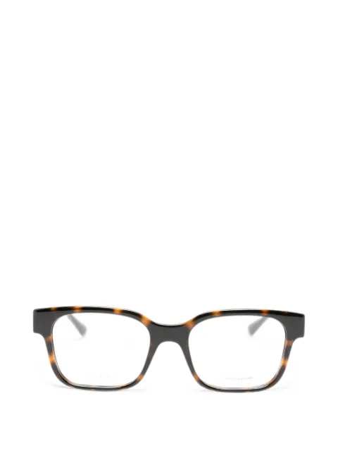 Gucci Eyewear tortoiseshell-effect rectangle-frame glasses Brown GG2087O