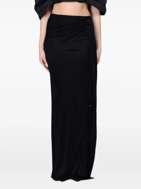 Elisabetta Franchi draped floor-length skirt Black GOI66110