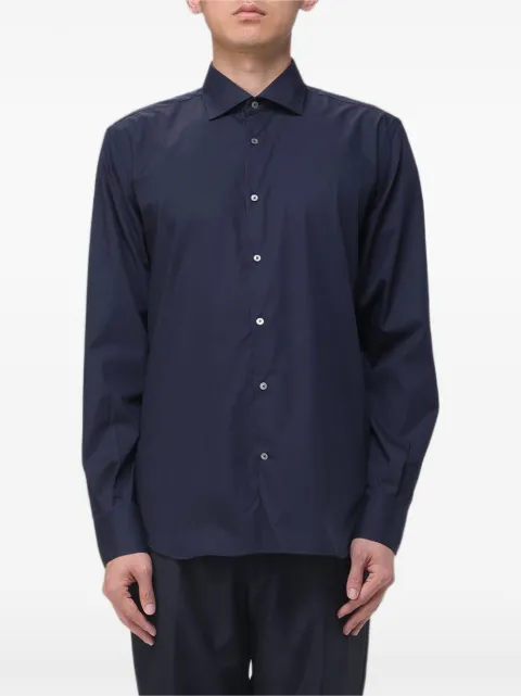 BROOKSFIELD long-sleeve poplin shirt Blue 202AR047