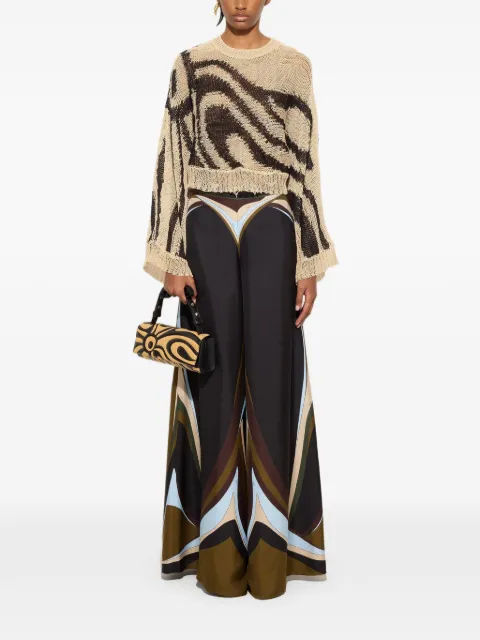 PUCCI marmo-print open-knit sweater Neutrals 6HKM476H952