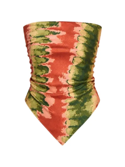 DIARRABLU abstract-print strapless top Orange TSCA0RAK08ORGOS