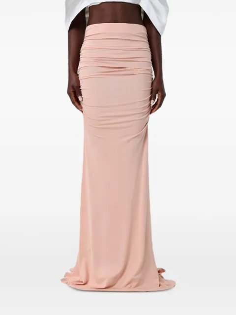 Elisabetta Franchi ruched-detail skirt Pink GO16261E2