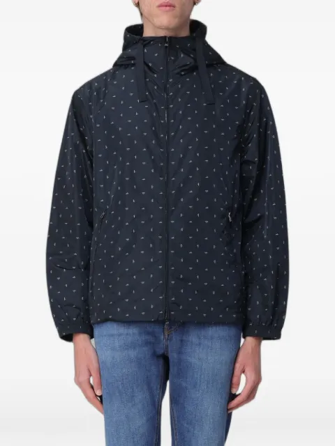 Emporio Armani logo-print hooded jacket Blue EM005757AF12021