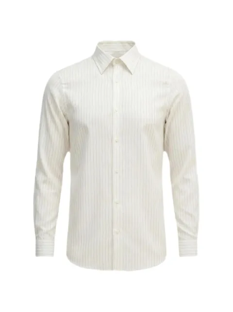 Armani Exchange pinstripe-print long-sleeve shirt White XM001817AF13235