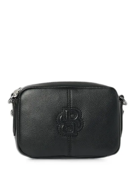 BOSS logo-embossed grained shoulder bag Black 50557914