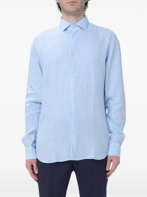 BROOKSFIELD linen shirt Blue 202AS0340753A
