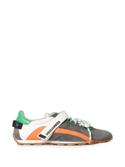 DSQUARED2 DC-642 leather-panel sneakers Grey SNM048723808837