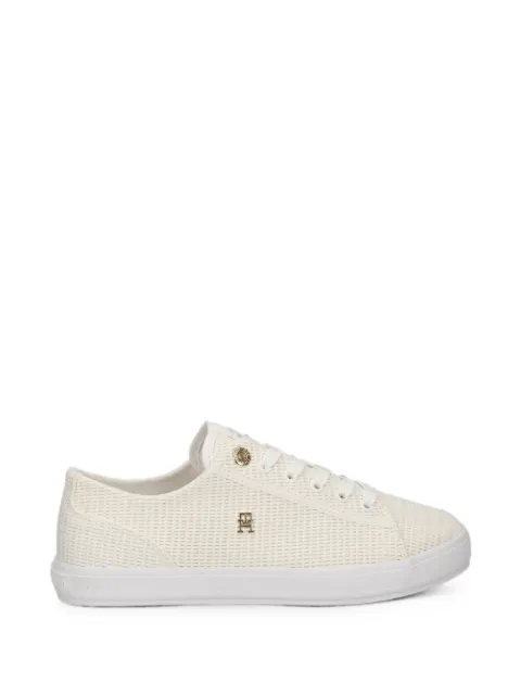 Tommy Hilfiger logo-plaque mesh sneakers Neutrals FW0FW09171